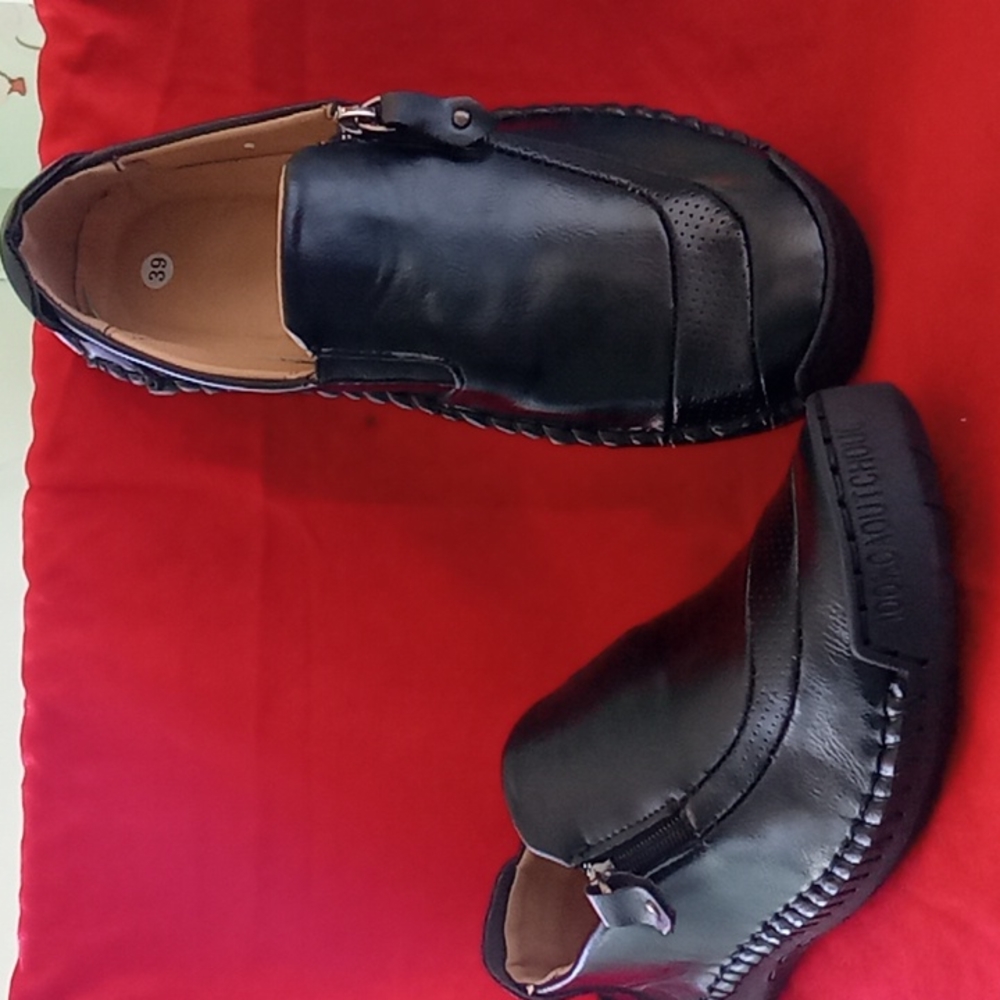 Men's walking standing leather shoes